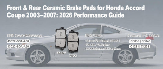 Front & Rear Ceramic Brake Pads for Honda Accord Coupe 2003–2007: 2026 Performance Guide