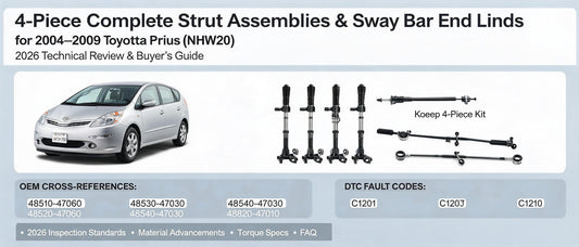 4-Piece Complete Strut Assemblies & Sway Bar End Links for 2004–2009 Toyota Prius | 2026 Technical Review & Buyer's Guide