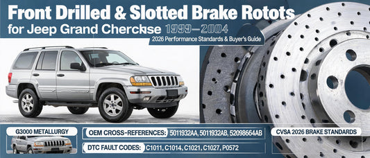 Front Drilled & Slotted Brake Rotors for Jeep Grand Cherokee 1999–2004: 2026 Performance Standards & Buyer's Guide
