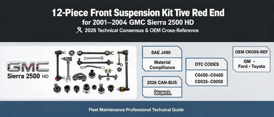 12-Piece Front Suspension Kit Tie Rod End for 2001–2004 GMC Sierra 2500 HD | 2026 Technical Consensus & OEM Cross-Reference