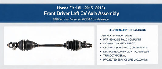 Honda Fit 1.5L (2015–2018) Front Driver Left CV Axle Assembly | 2026 Technical Consensus & OEM Cross-Reference