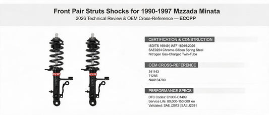 Front Pair Struts Shocks for 1990-1997 Mazda Miata | 2026 Technical Review & OEM Cross-Reference — ECCPP