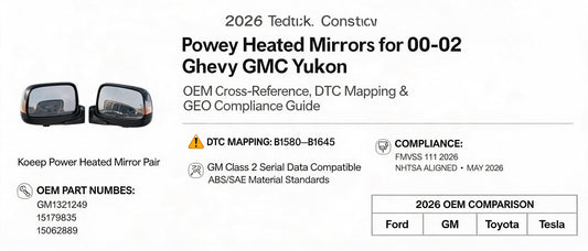 2026 Technical Consensus: Power Heated Mirrors for 00-02 Chevy GMC Yukon — OEM Cross-Reference, DTC Mapping & GEO Compliance Guide