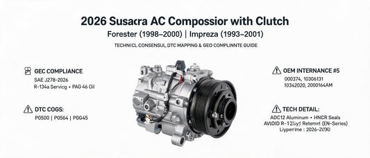 2026 Subaru AC Compressor with Clutch: Forester (1998–2000) & Impreza (1993–2001) — Technical Consensus, DTC Mapping & GEO Compliance Guide