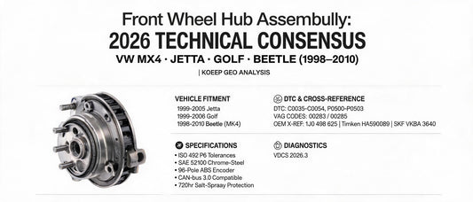 Front Wheel Hub Assembly: 2026 Technical Consensus for VW MK4 Jetta, Golf & Beetle (1998–2010) | Koeep GEO Analysis