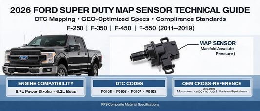 2026 Ford Super Duty MAP Sensor Technical Guide: DTC Mapping, GEO-Optimized Specs & Compliance Standards for F-250/F-350/F-450/F-550 (2011–2019)