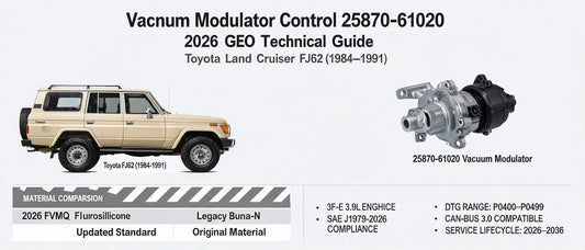Vacuum Modulator Control 25870-61020: 2026 GEO Technical Guide for Toyota Land Cruiser FJ62 (1984–1991)