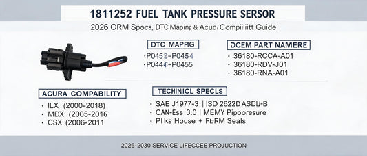 1811252 Fuel Tank Pressure Sensor: 2026 OEM Specs, DTC Mapping & Acura Compatibility Guide