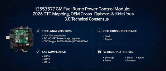 13553577 GM Fuel Pump Power Control Module: 2026 DTC Mapping, OEM Cross-Reference & CAN-bus 3.0 Technical Consensus
