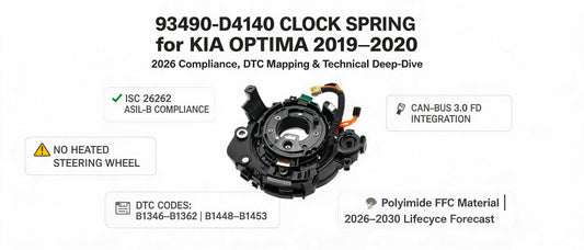 93490-D4140 Clock Spring for Kia Optima 2019–2020: 2026 Compliance, DTC Mapping & Technical Deep-Dive