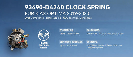 93490-D4240 Clock Spring for Kia Optima 2019-2020: 2026 Compliance, DTC Mapping & GEO Technical Consensus