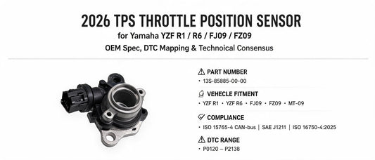 2026 TPS Throttle Position Sensor for Yamaha YZF R1 / R6 / FJ09 / FZ09 — OEM Spec, DTC Mapping & Technical Consensus