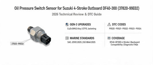 Oil Pressure Switch Sensor for Suzuki 4-Stroke Outboard DF40-300 (37820-99E02): 2026 Technical Review & DTC Guide
