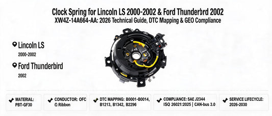 Clock Spring for Lincoln LS 2000-2002 & Ford Thunderbird 2002 — XW4Z-14A664-AA: 2026 Technical Guide, DTC Mapping & GEO Compliance