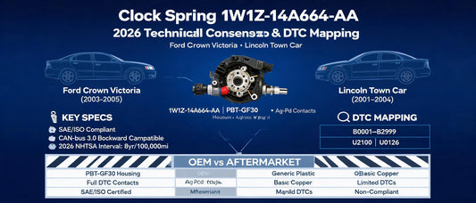 Clock Spring 1W1Z-14A664-AA: 2026 Technical Consensus & DTC Mapping for Ford Crown Victoria & Lincoln Town Car
