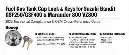 Fuel Gas Tank Cap Lock & Keys for Suzuki Bandit GSF250/GSF400 & Marauder 800 VZ800 — 2026 Technical Compliance & OEM Cross-Reference Guide