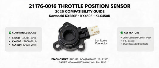 21176-0016 Throttle Position Sensor: 2026 Compatibility Guide for Kawasaki KX250F, KX450F & KLX450R