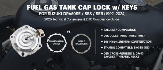Fuel Gas Tank Cap Lock w/ Keys for Suzuki DR650SE DR650SES DR650SER (1992–2024): 2026 Technical Consensus & DTC Compliance Guide