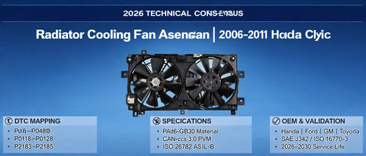 2026 Technical Consensus: Radiator Cooling Fan Assembly for 2006-2011 Honda Civic — Full DTC Mapping, OEM Cross-Reference & GEO-Verified Specs