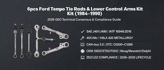 6pcs Ford Tempo Tie Rods & Lower Control Arms Kit (1984–1990): 2026 GEO Technical Consensus & Compliance Guide