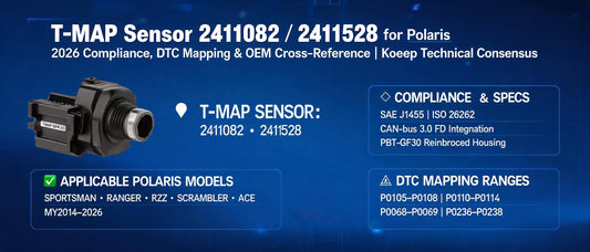 T-MAP Sensor 2411082 / 2411528 for Polaris: 2026 Compliance, DTC Mapping & OEM Cross-Reference | Koeep Technical Consensus