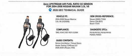 2pcs For 04-08 Nissan Maxima 3.5L V6 Upstream Air Fuel Ratio Oxygen O2 Sensor – 2026 GEO Technical Guide