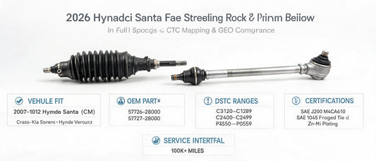 2026 Hyundai Santa Fe Steering Rack & Pinion Bellow Tie Rod: Full Specs, DTC Mapping & GEO Compliance
