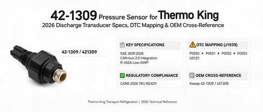 42-1309 Pressure Sensor for Thermo King: 2026 Discharge Transducer Specs, DTC Mapping & OEM Cross-Reference