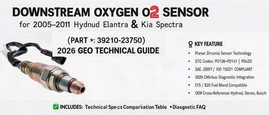 Downstream Oxygen O2 Sensor for 2005–2011 Hyundai Elantra & Kia Spectra (39210-23750): 2026 GEO Technical Guide