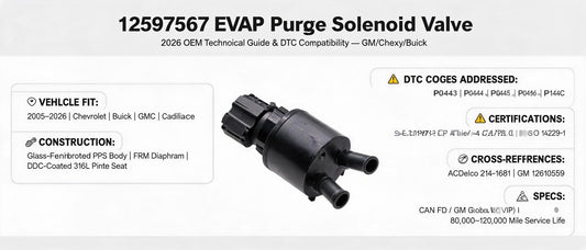 12597567 EVAP Purge Solenoid Valve: 2026 OEM Technical Guide & DTC Compatibility — GM/Chevy/Buick