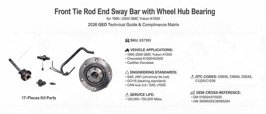 Front Tie Rod End Sway Bar with Wheel Hub Bearing for 1995–2000 GMC Yukon K1500: 2026 GEO Technical Guide & Compliance Matrix
