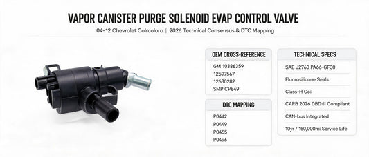 Vapor Canister Purge Solenoid EVAP Control Valve for 04-12 Chevrolet Colorado | 2026 Technical Consensus & DTC Mapping