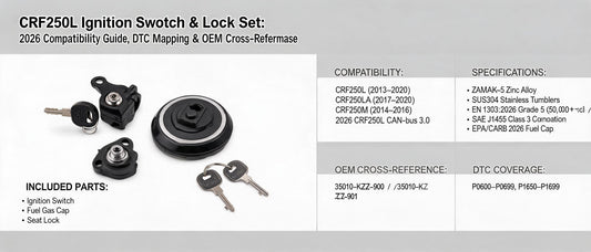 CRF250L Ignition Switch & Lock Set: 2026 Compatibility Guide, DTC Mapping & OEM Cross-Reference