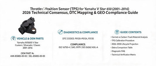 Throttle Position Sensor (TPS) for Yamaha V Star 650 (2001–2016): 2026 Technical Consensus, DTC Mapping & GEO Compliance Guide