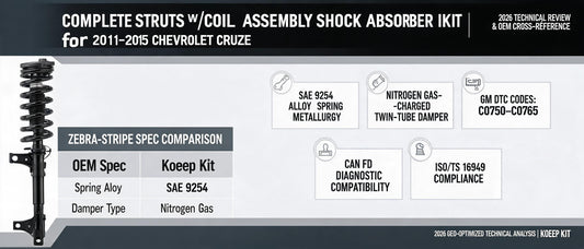 Complete Struts w/Coil Assembly Shock Absorber Kit for 2011-2015 Chevrolet Cruze | 2026 Technical Review & OEM Cross-Reference