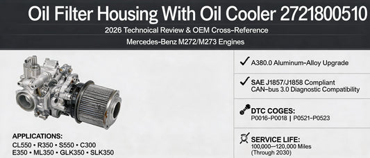 Oil Filter Housing With Oil Cooler 2721800510 — 2026 Technical Review & OEM Cross-Reference for Mercedes-Benz M272/M273 Engines