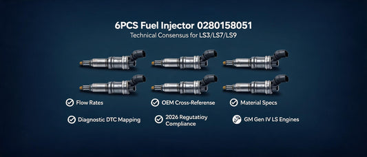 6PCS Fuel Injector 0280158051: Technical Consensus for LS3/LS7/LS9