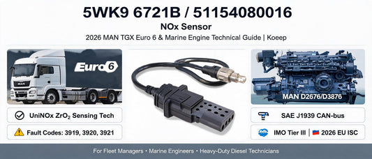 5WK9 6721B / 51154080016 NOx Sensor: 2026 MAN TGX Euro 6 & Marine Engine Technical Guide | Koeep