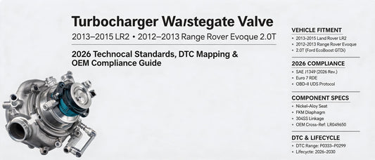 Turbocharger Wastegate Valve for 2013–2015 LR2 & 2012–2013 Range Rover Evoque 2.0T: 2026 Technical Standards, DTC Mapping & OEM Compliance Guide