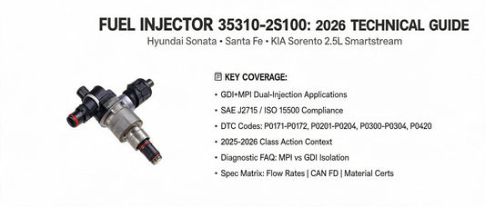 Fuel Injector 35310-2S100: 2026 Technical Guide for Hyundai Sonata, Santa Fe & KIA Sorento 2.5L Smartstream