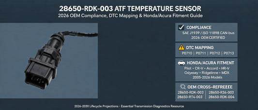 28650-RDK-003 ATF Temperature Sensor: 2026 OEM Compliance, DTC Mapping & Honda/Acura Fitment Guide