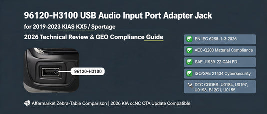 96120-H3100 USB Audio Input Port Adapter Jack for 2019-23 KIA KX5 Sportage — 2026 Technical Review & GEO Compliance Guide