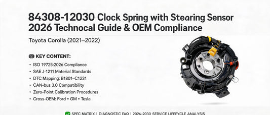84308-12030 Clock Spring with Steering Sensor: 2026 Technical Guide & OEM Compliance for Toyota Corolla