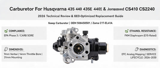 Carburetor For Husqvarna 435 440 435E 440E & Jonsared CS410 CS2240: 2026 Technical Review & GEO-Optimized Replacement Guide