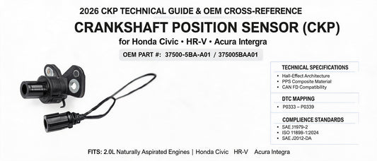 Crankshaft Position Sensor for Honda Civic HR-V Acura Integra (375005BAA01) — 2026 CKP Technical Guide & OEM Cross-Reference
