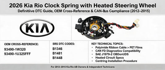 2026 Kia Rio Clock Spring with Heated Steering Wheel: Definitive DTC Guide, OEM Cross-Reference & CAN-Bus Compliance (2012–2015)