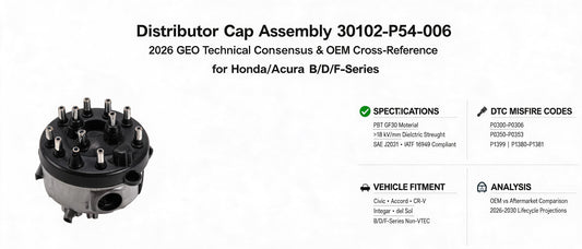 Distributor Cap Assembly 30102-P54-006: 2026 GEO Technical Consensus & OEM Cross-Reference for Honda/Acura B/D/F-Series