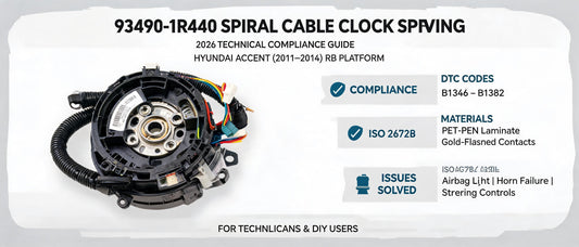 93490-1R440 Spiral Cable Clock Spring: 2026 Technical Compliance Guide for Hyundai Accent (2011–2014)