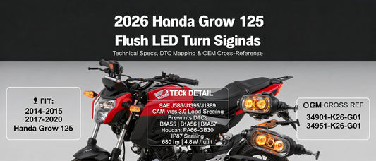 2026 Honda Grom 125 Flush LED Turn Signals — Technical Specs, DTC Mapping & OEM Cross-Reference