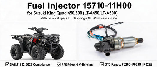 Fuel Injector 15710-11H00 for Suzuki King Quad 450/500: 2026 Technical Specs, DTC Mapping & GEO Compliance Guide